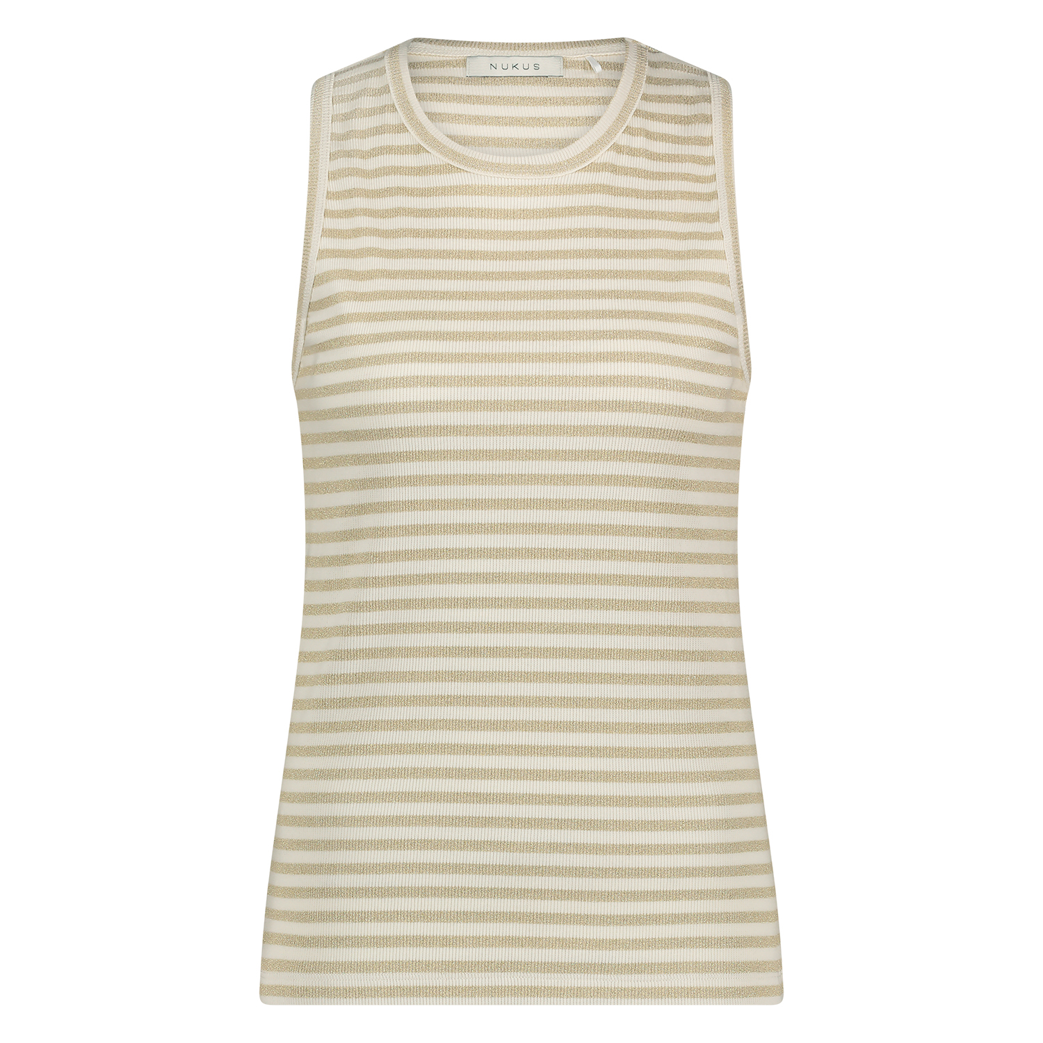 Stefania stripes_offwhite gold_front