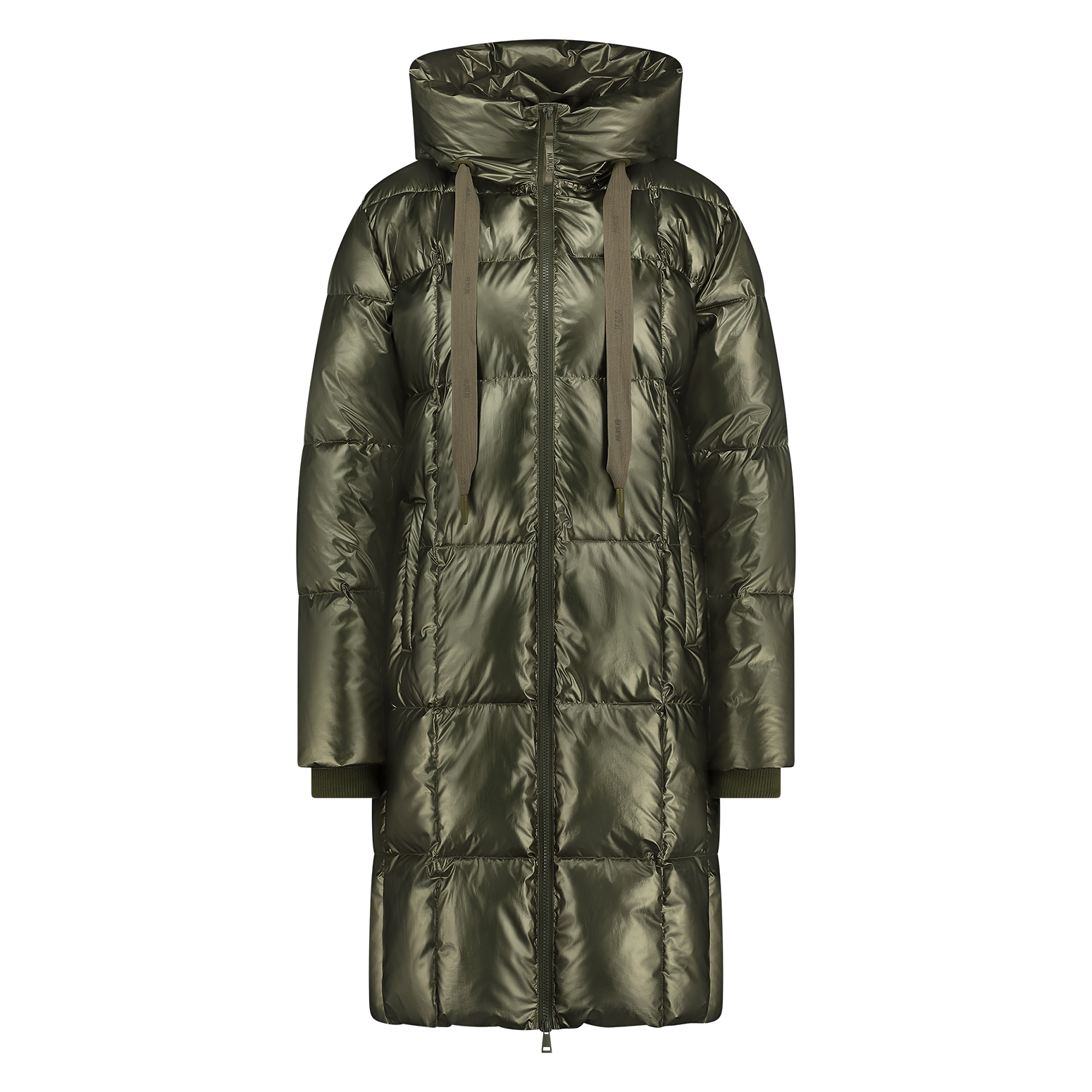 tess coat metallic_burned olive_front